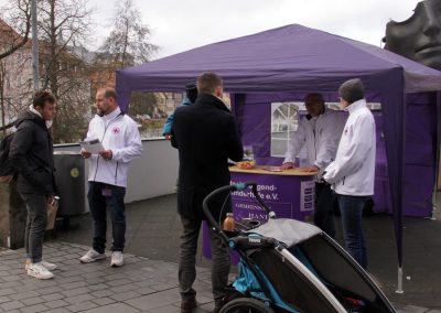Infostand in Bamberg an der Unteren Brücke