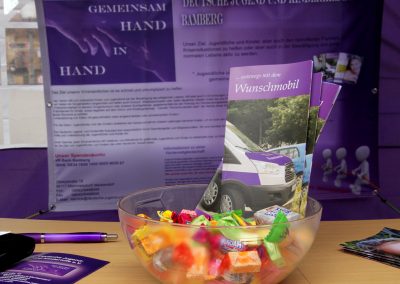 Infostand in Bamberg an der Unteren Brücke